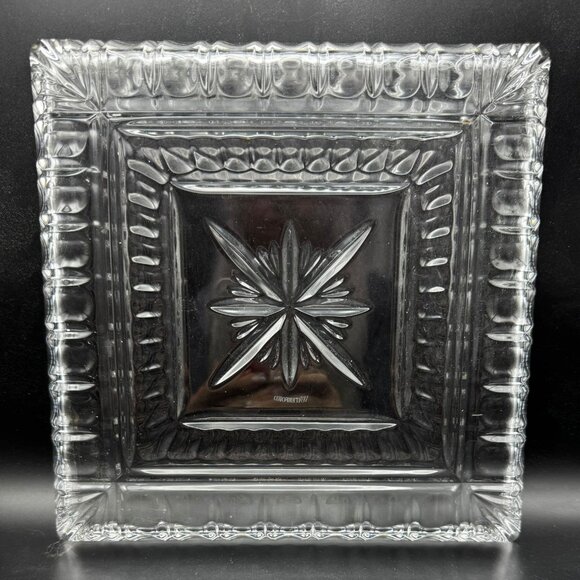 Vintage Waterford Crystal O'Connell Star Cut Square Vide Poche Tray Platter 10" - Picture 4 of 9